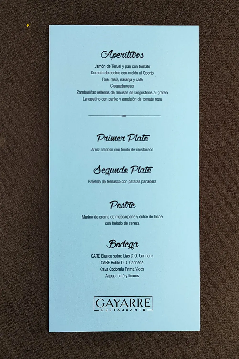 Menu 1