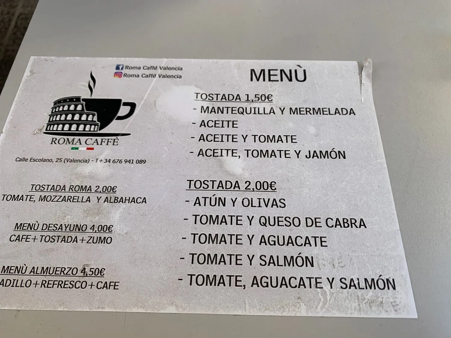 Menu 1