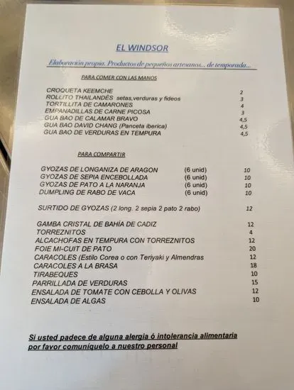 Menu 1