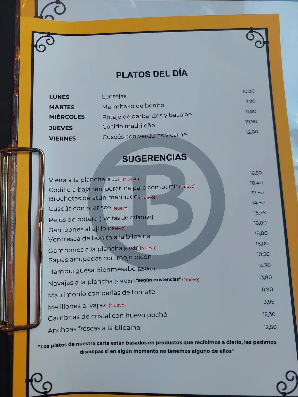 Menu 1