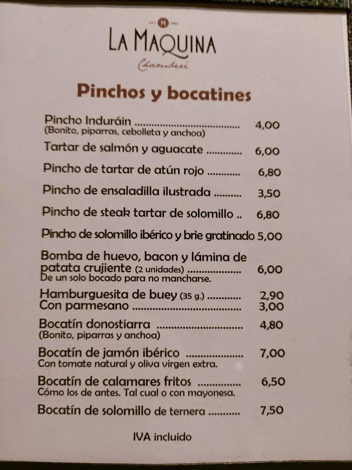 Menu 1