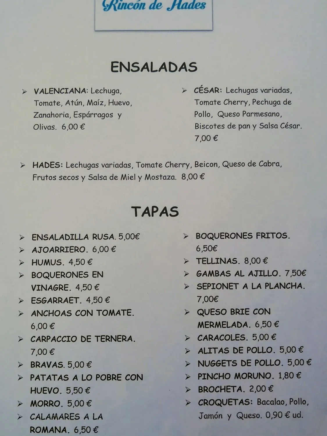 Menu 2