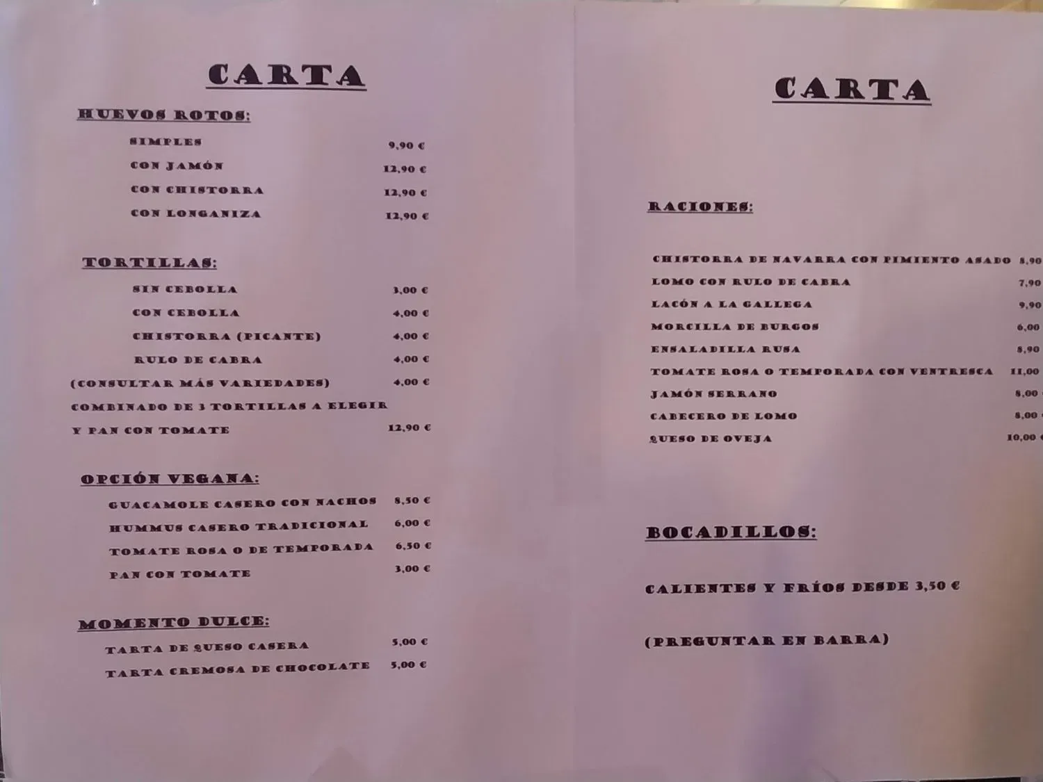 Menu 1