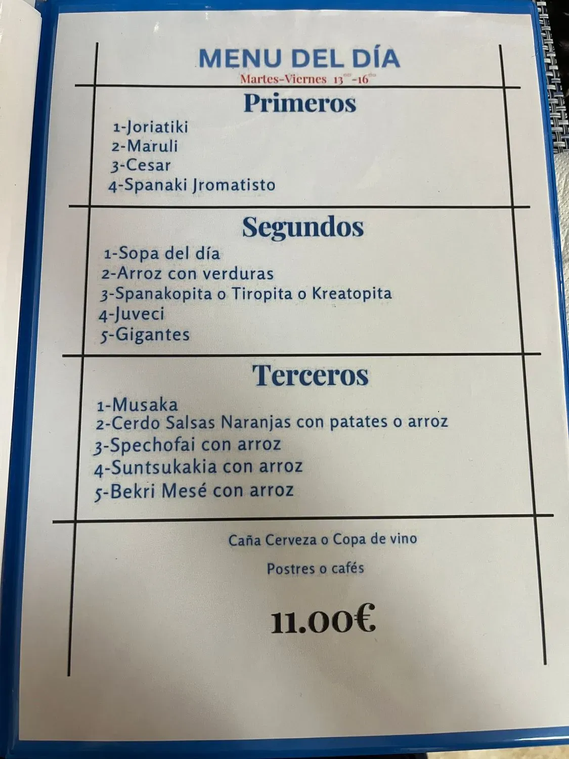 Menu 1