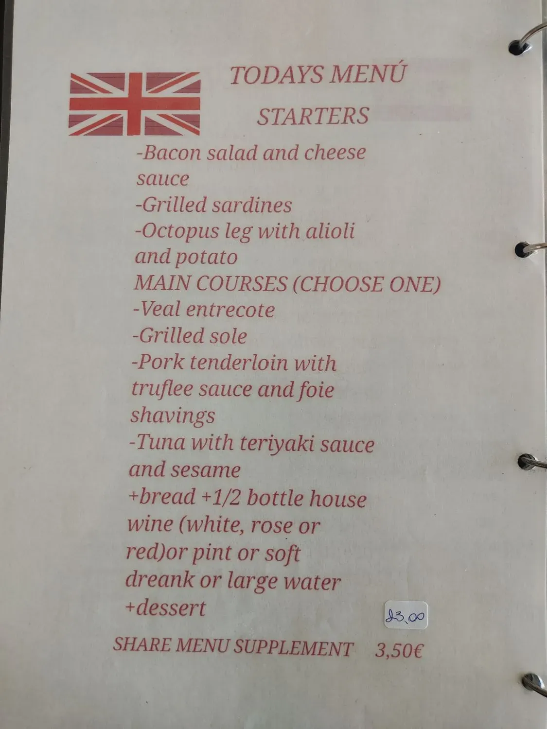 Menu 1