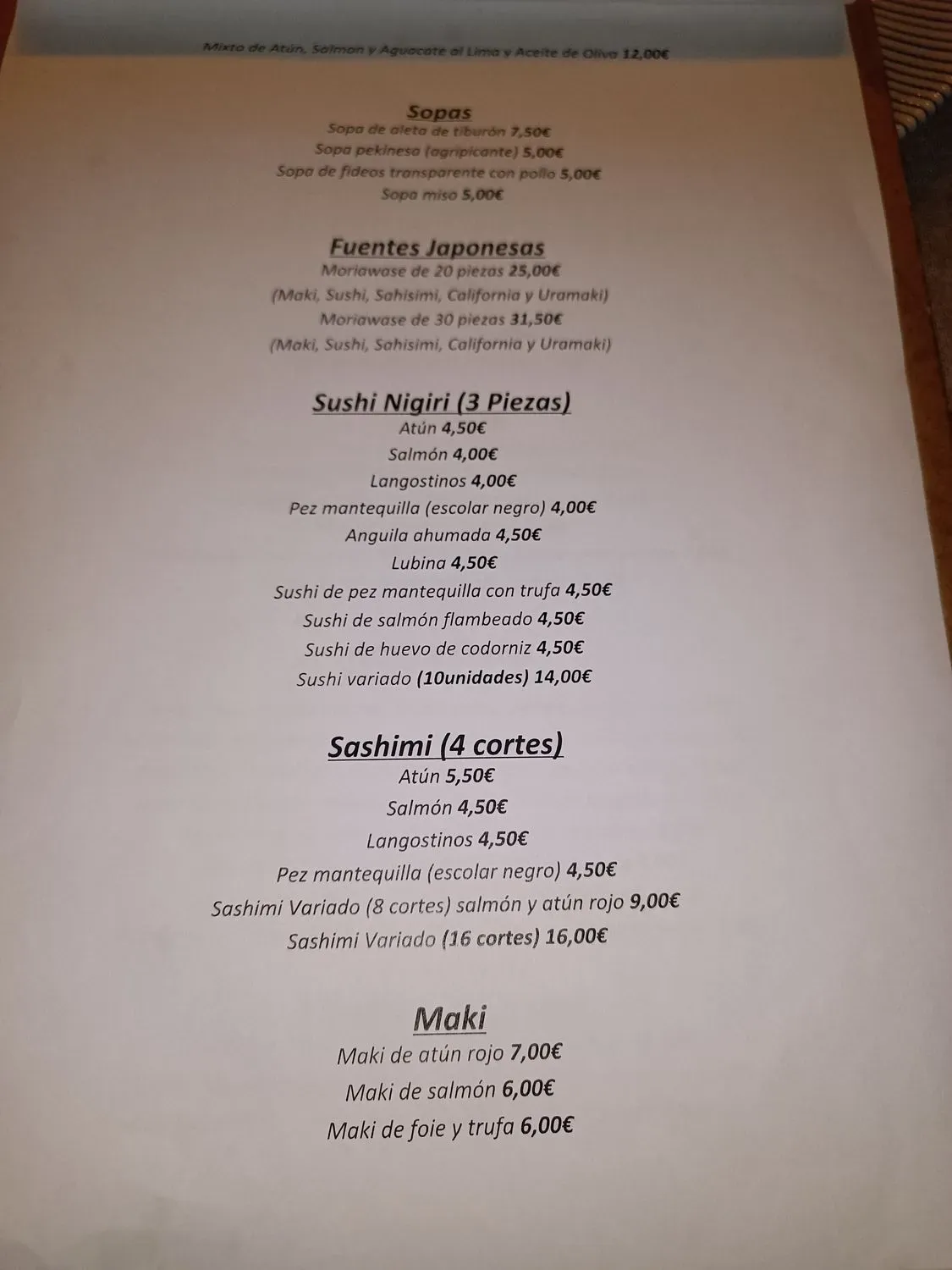 Menu 2