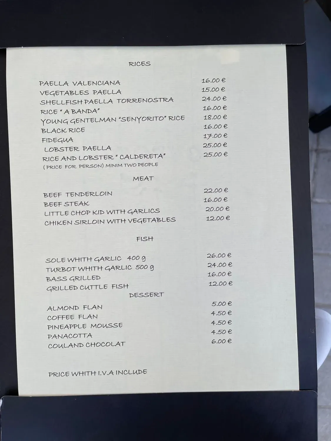 Menu 1