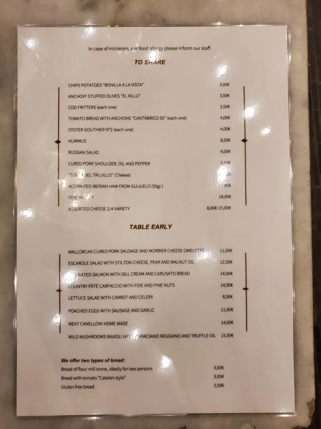 Menu 1