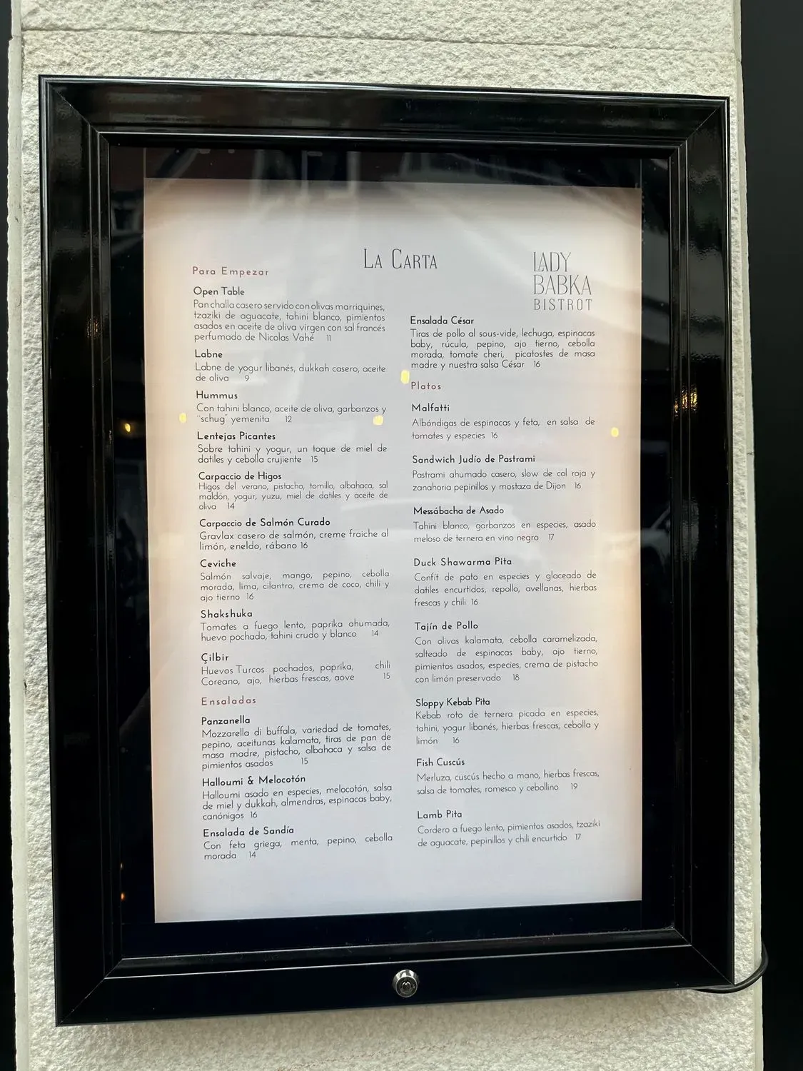 Menu 1