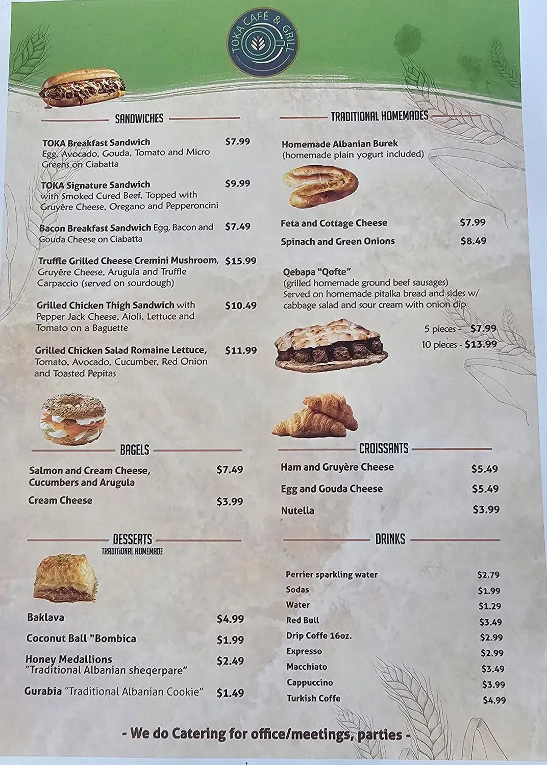 Toka Cafe and Grill Menu - Updated November 2025