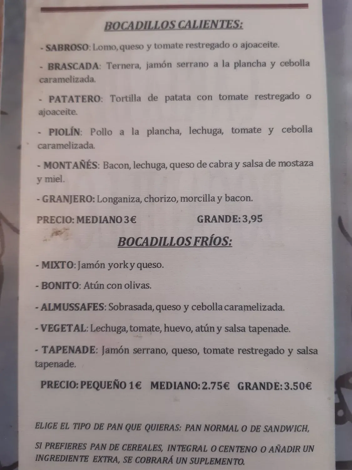 Menu 1