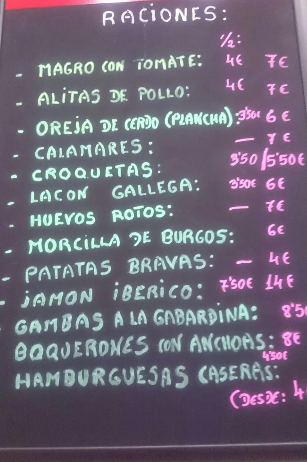 Menu 1