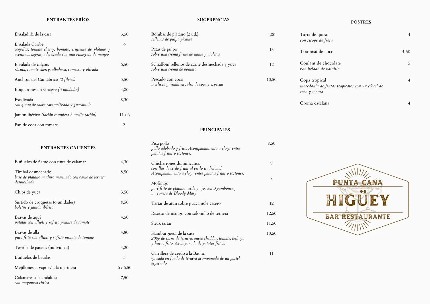 Menu 1