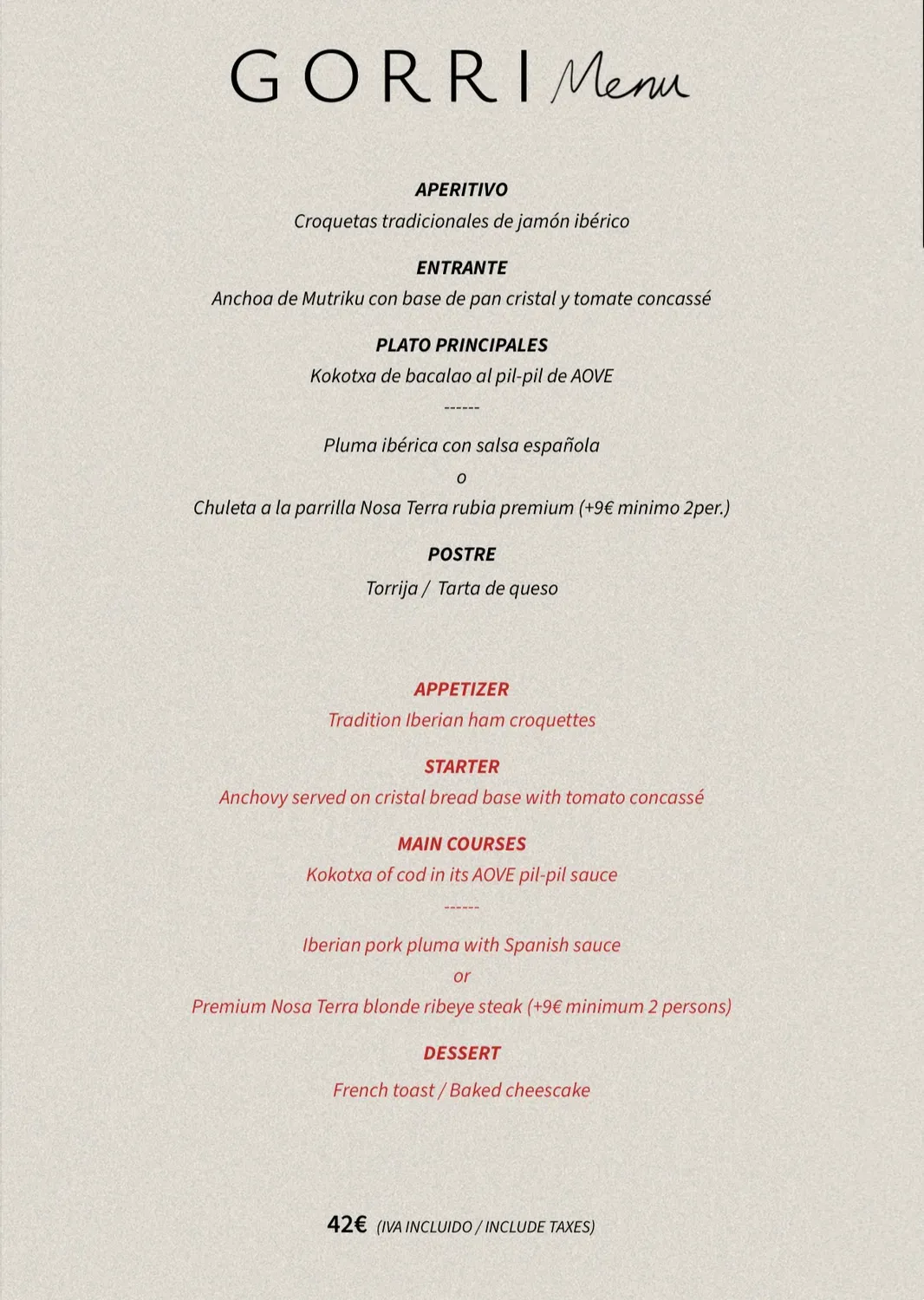 Menu 1