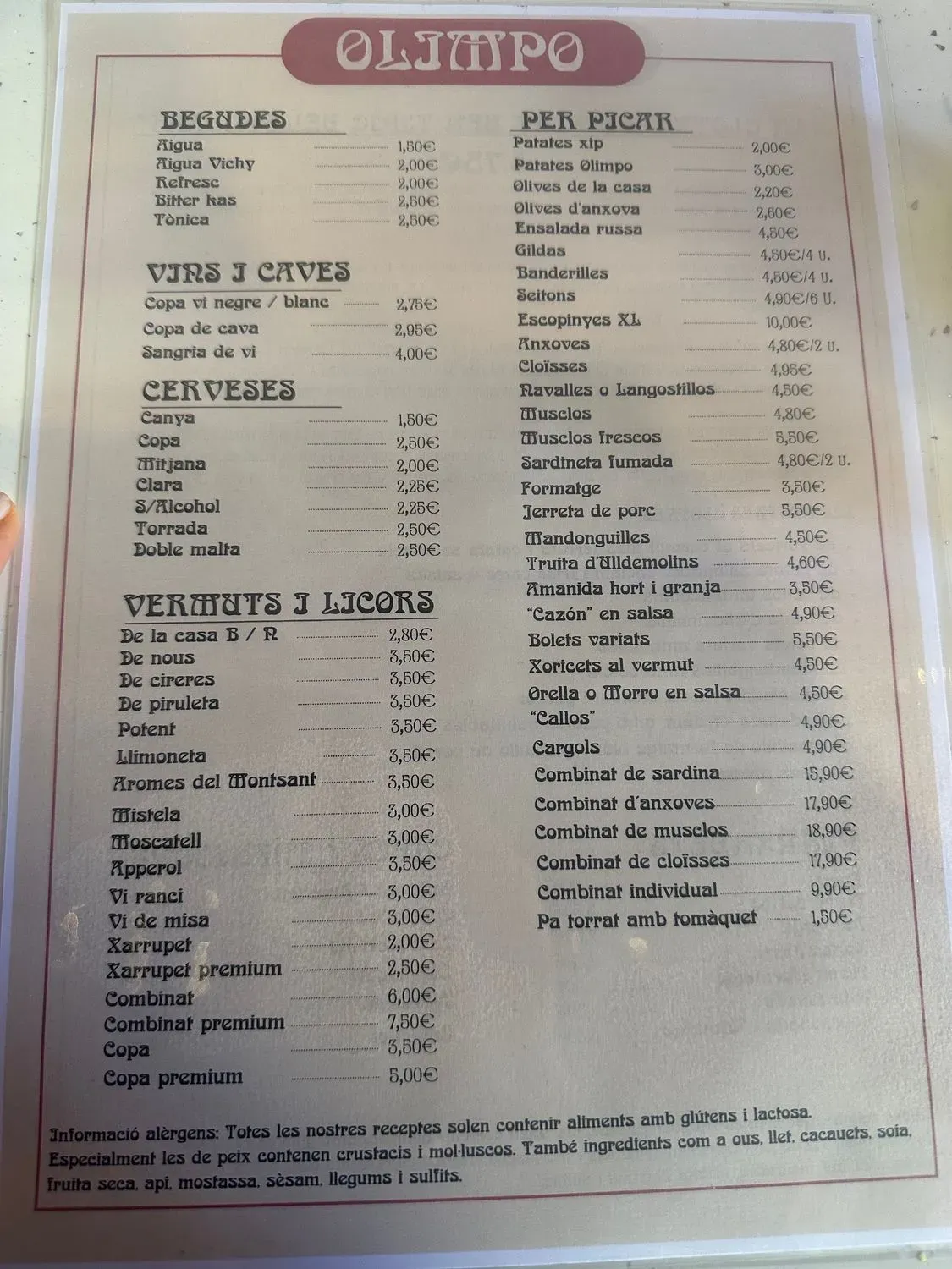 Menu 1