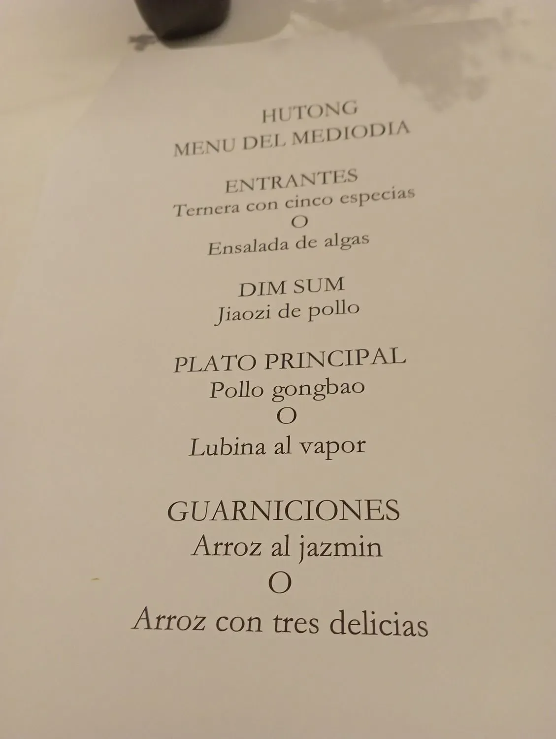 Menu 1