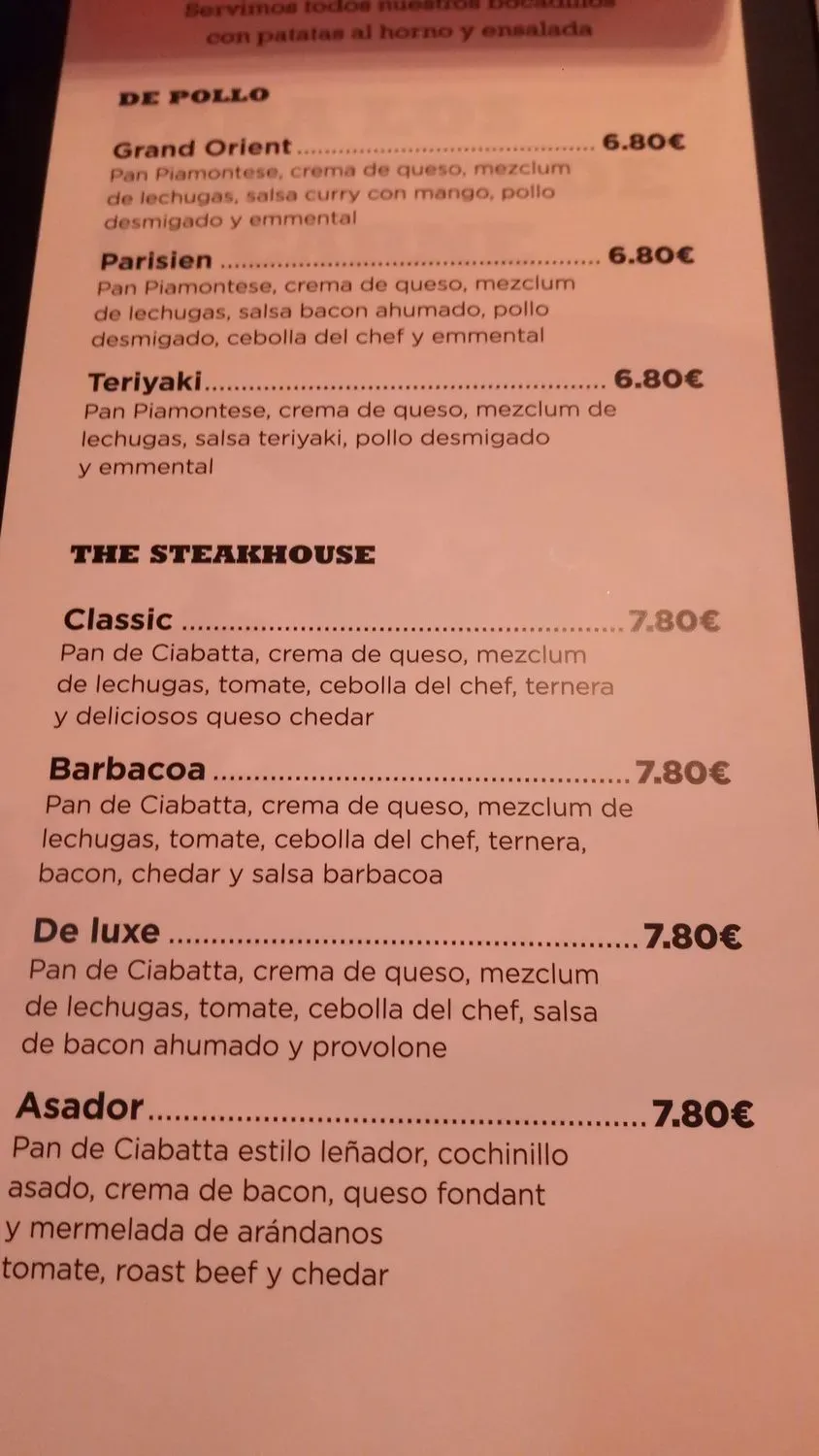 Menu 1