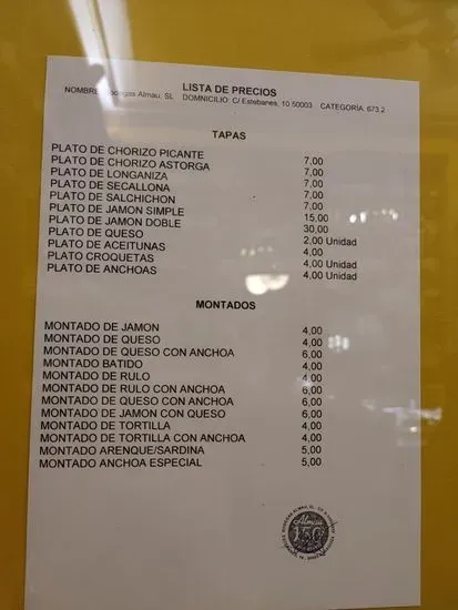 Menu 1