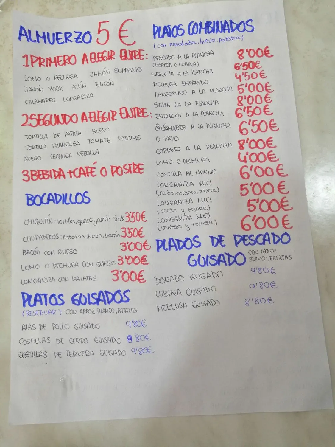 Menu 1