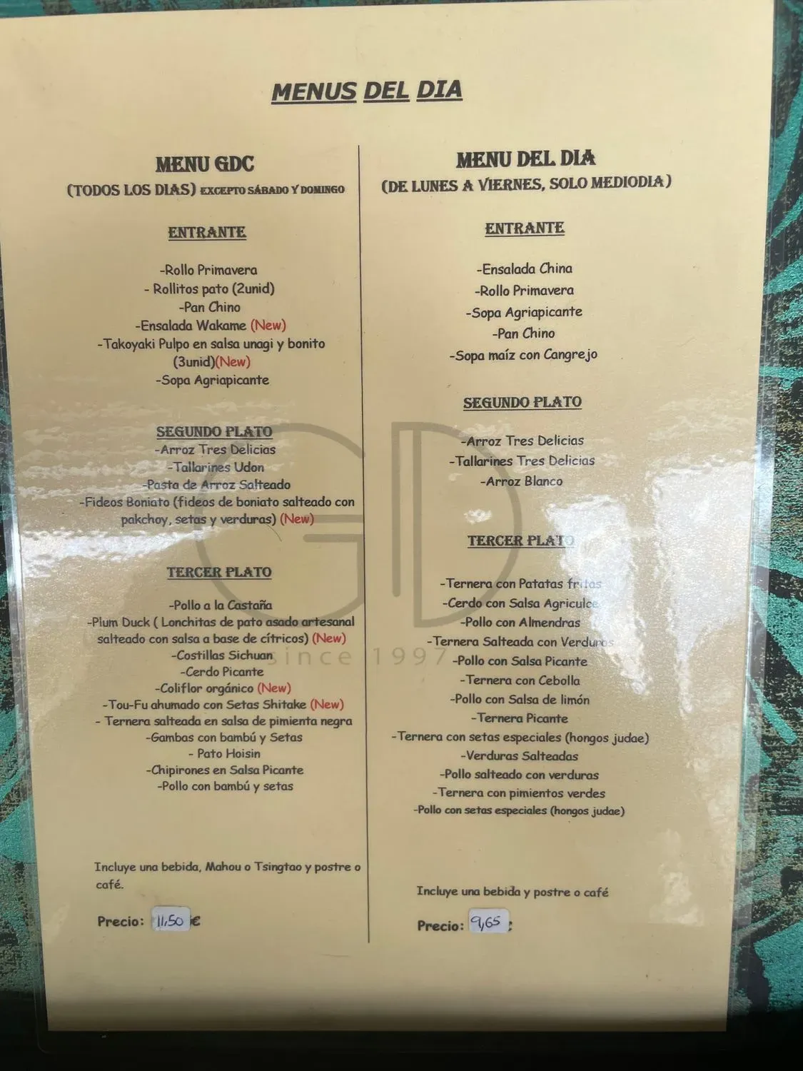 Menu 2