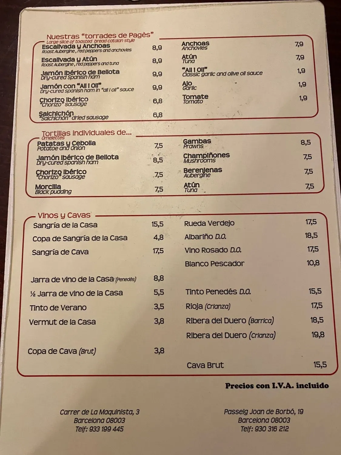 Menu 1