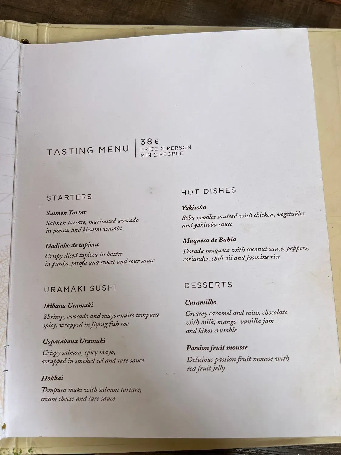 Menu 2