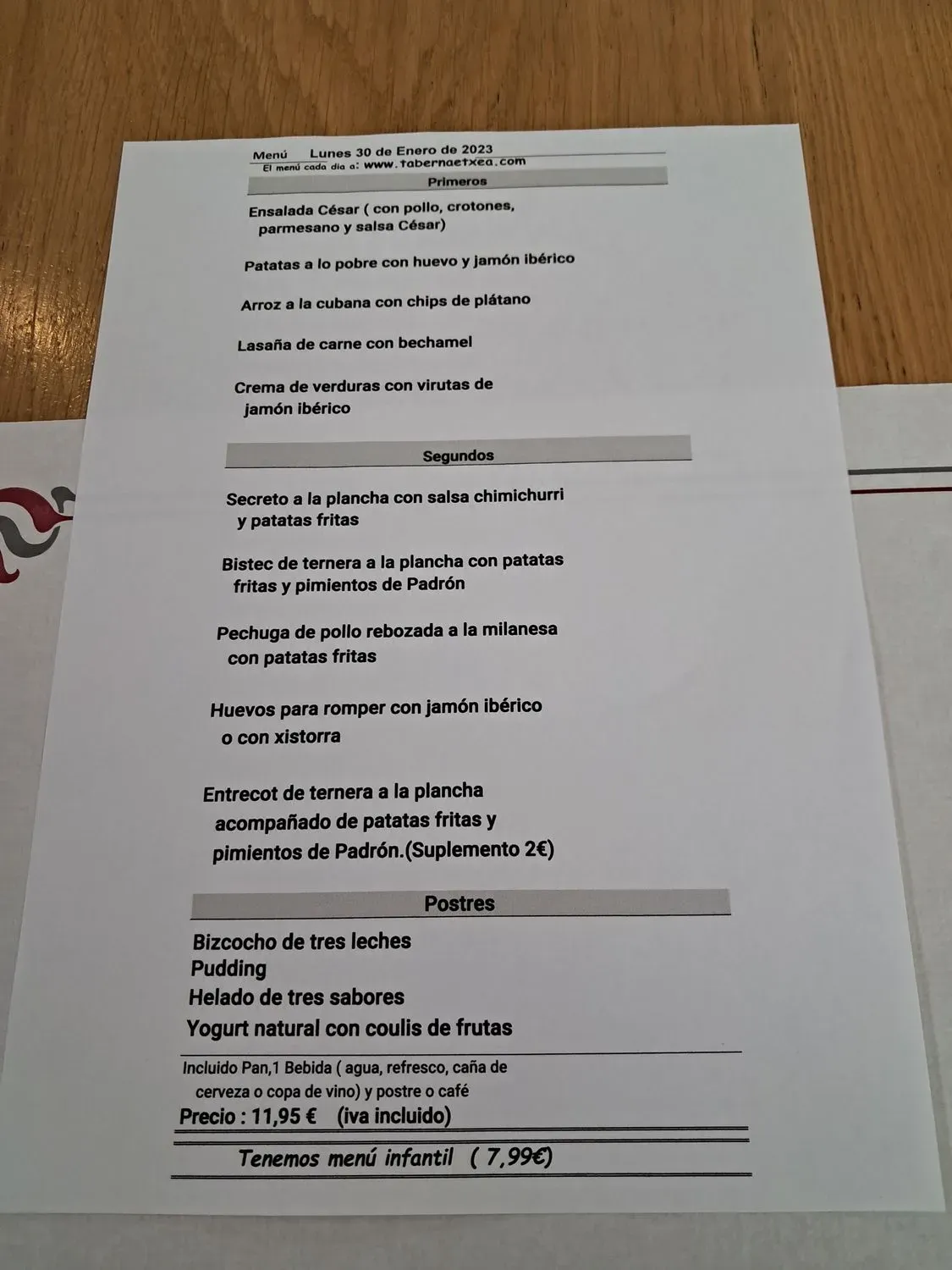 Menu 1