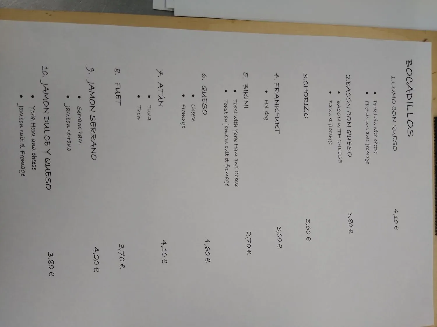 Menu 3