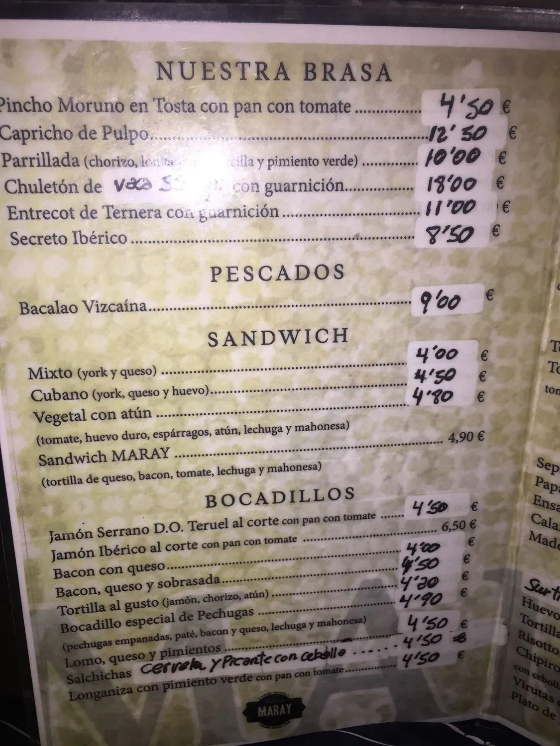 Menu 2