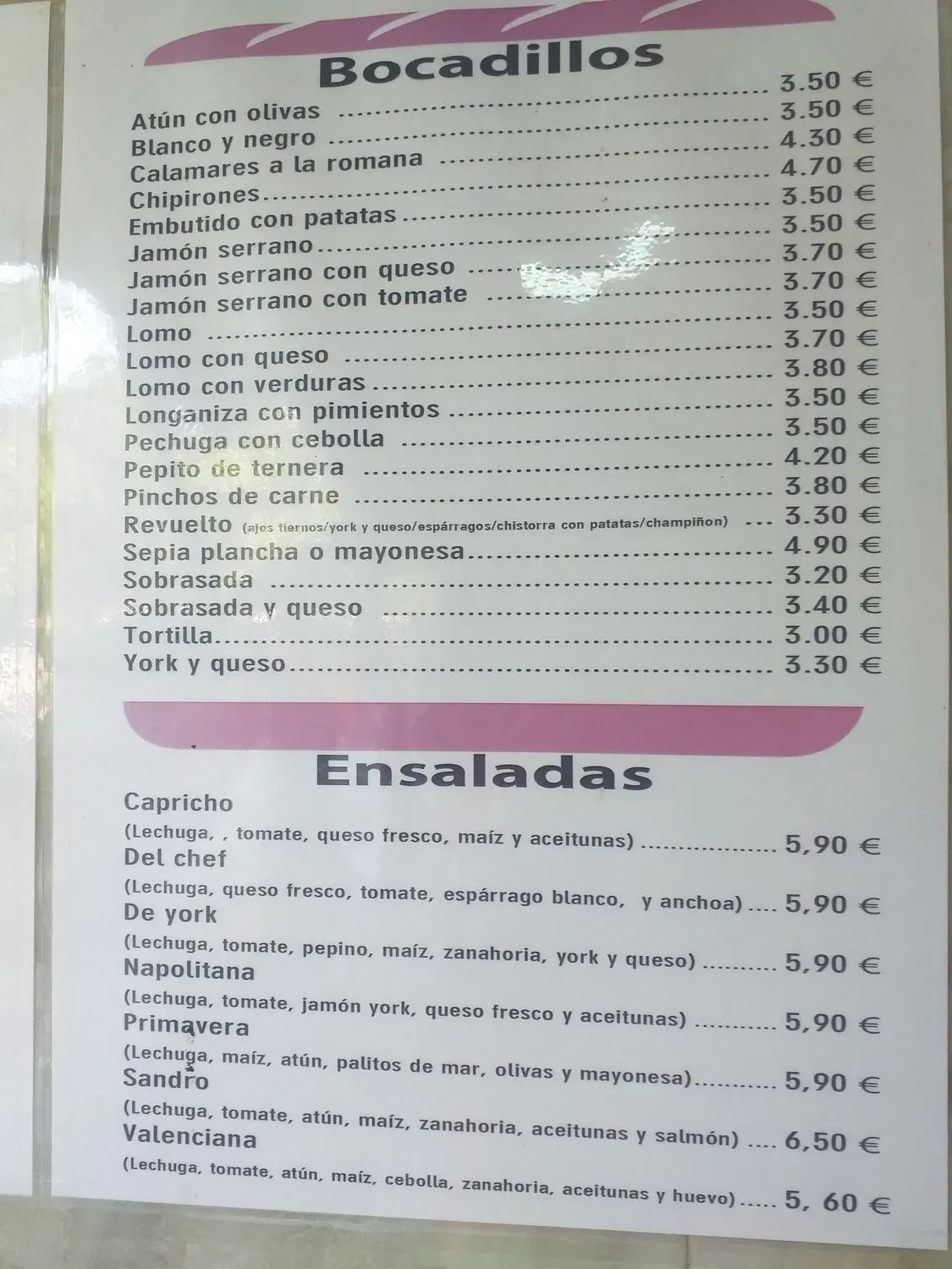 Menu 1