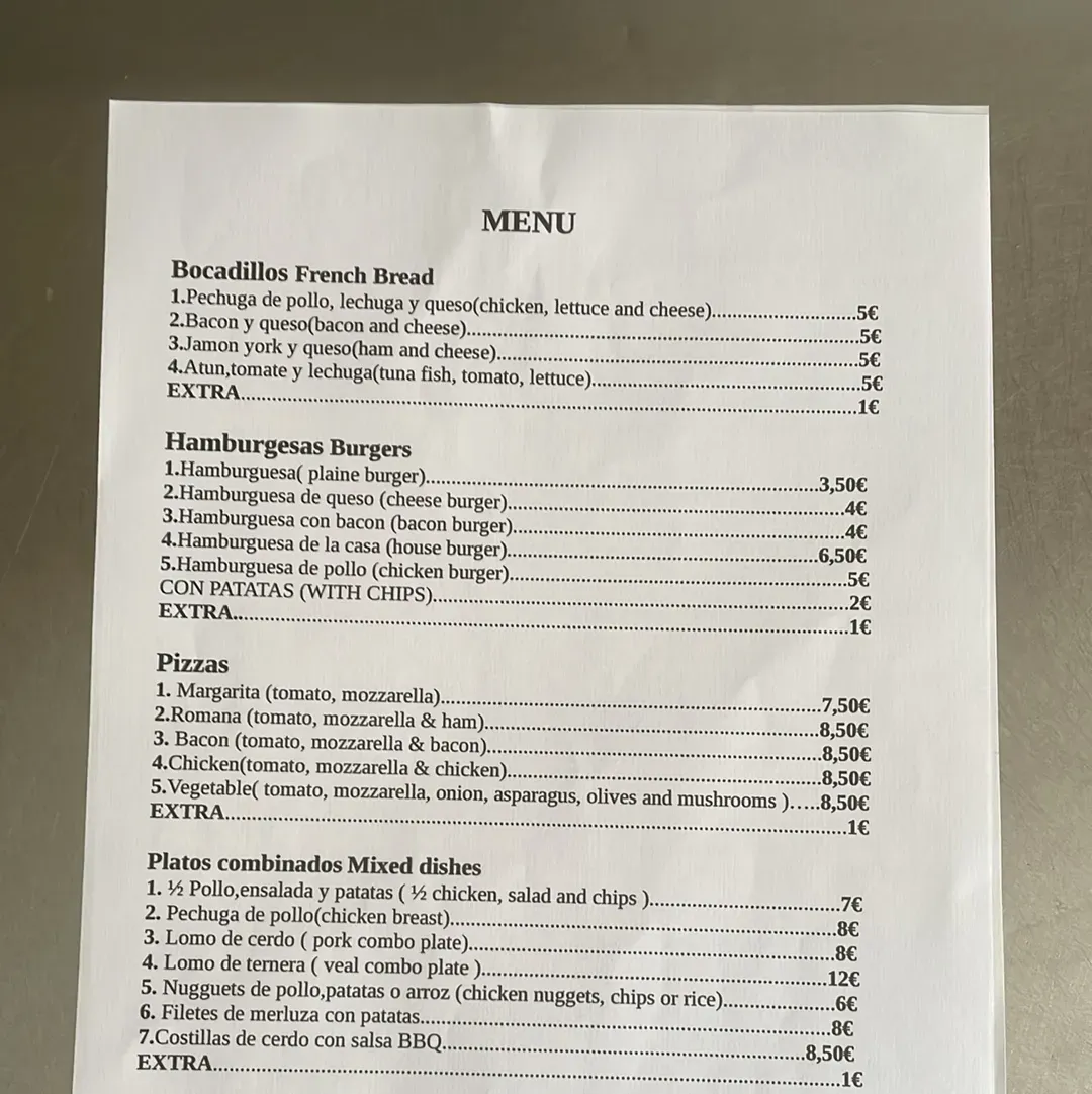 Menu 1