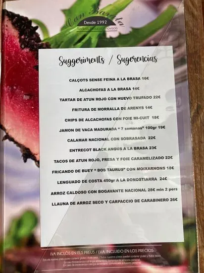 Menu 1