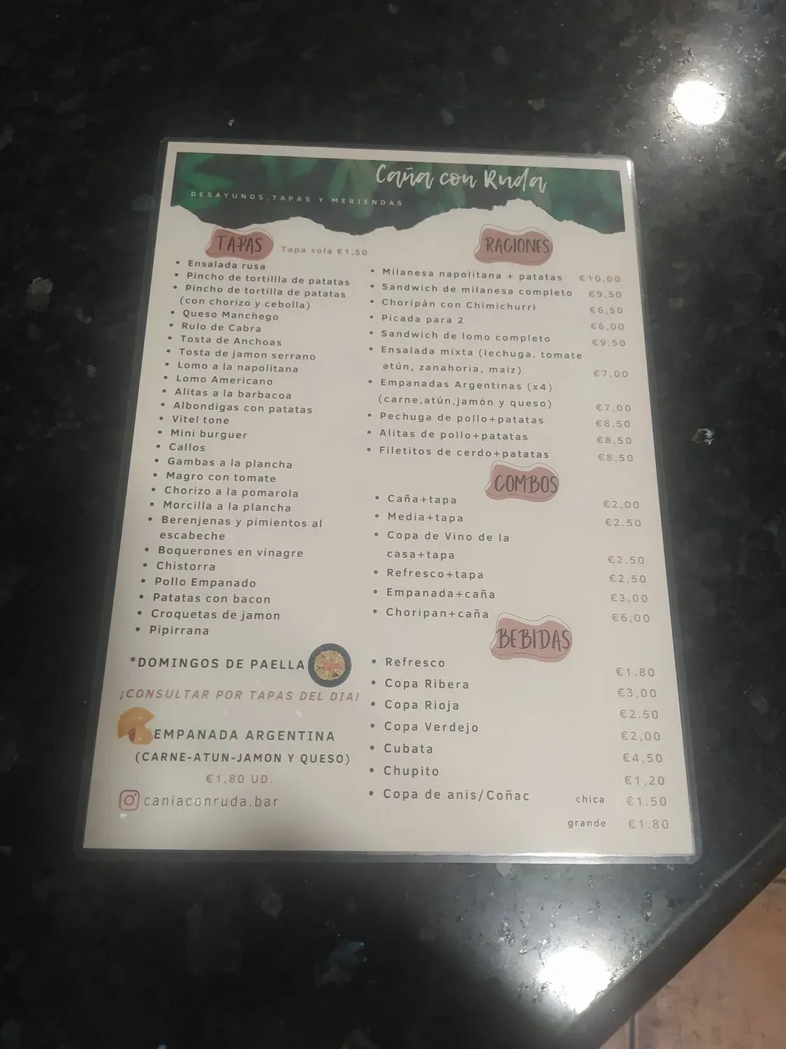 Menu 1