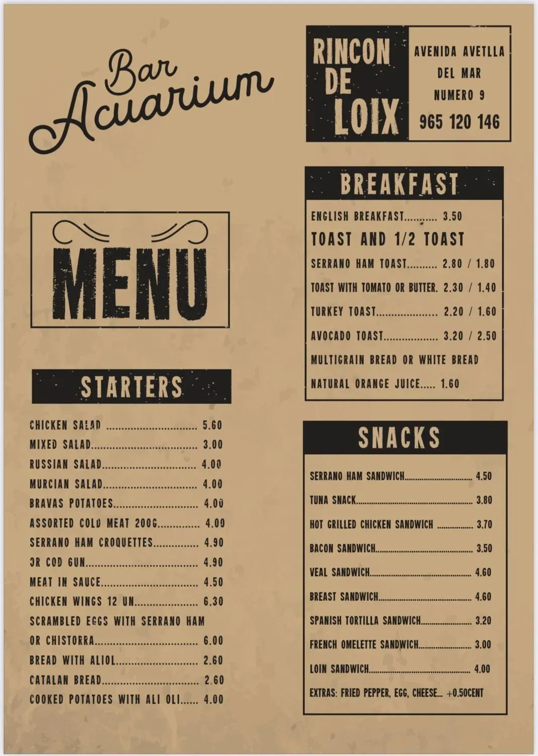 Menu 1