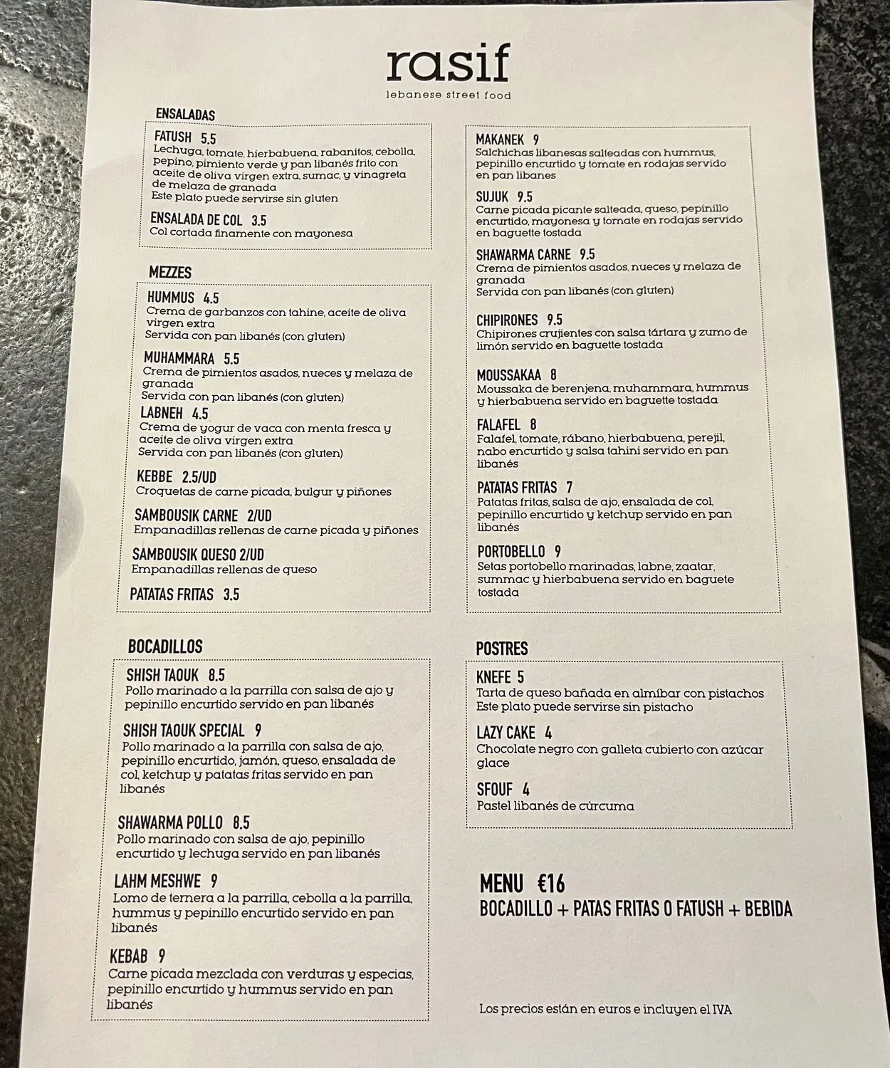 Menu 1