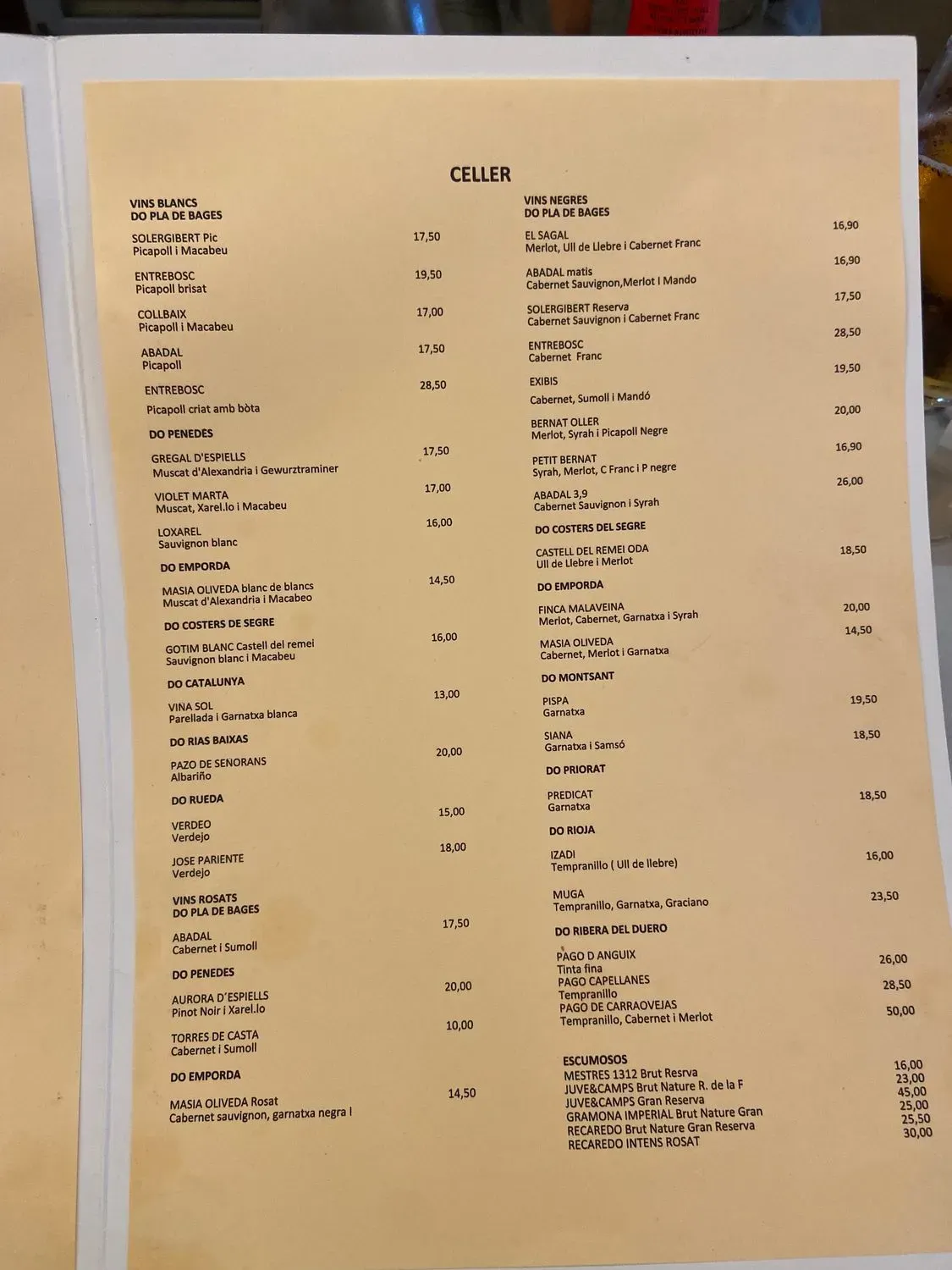 Menu 1