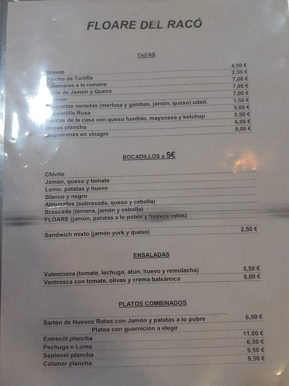 Menu 1