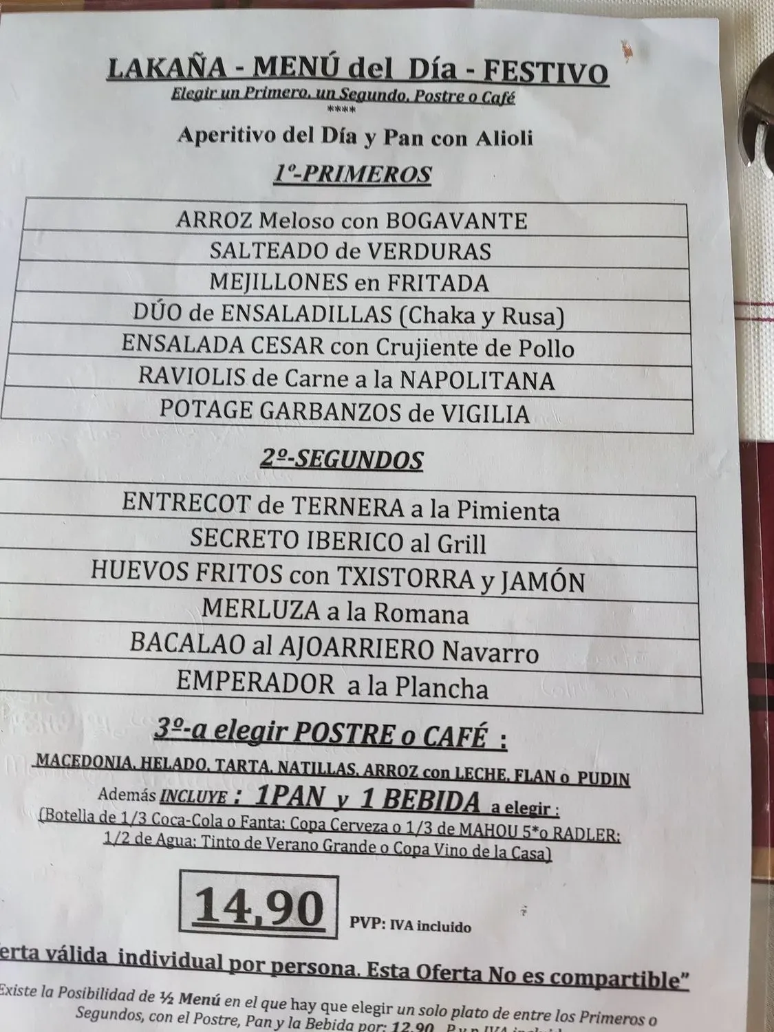 Menu 1