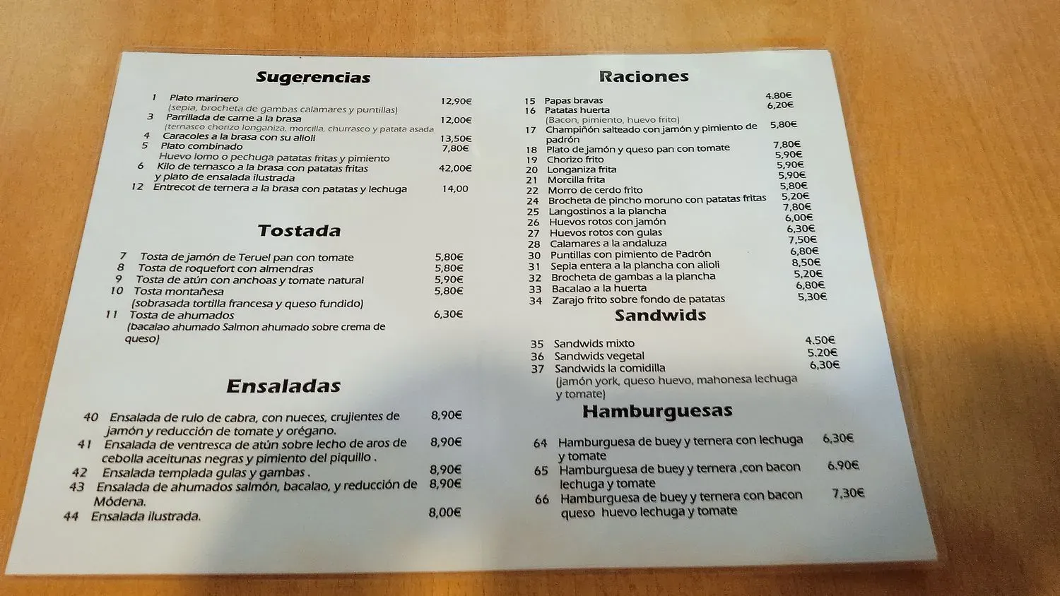 Menu 1