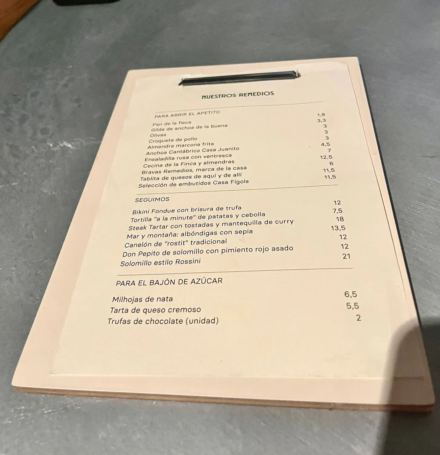 Menu 1