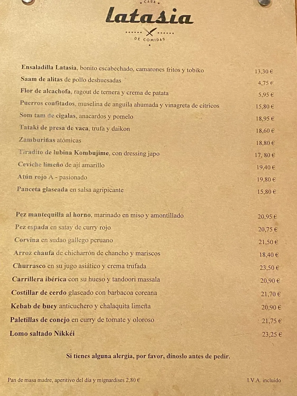 Menu 1