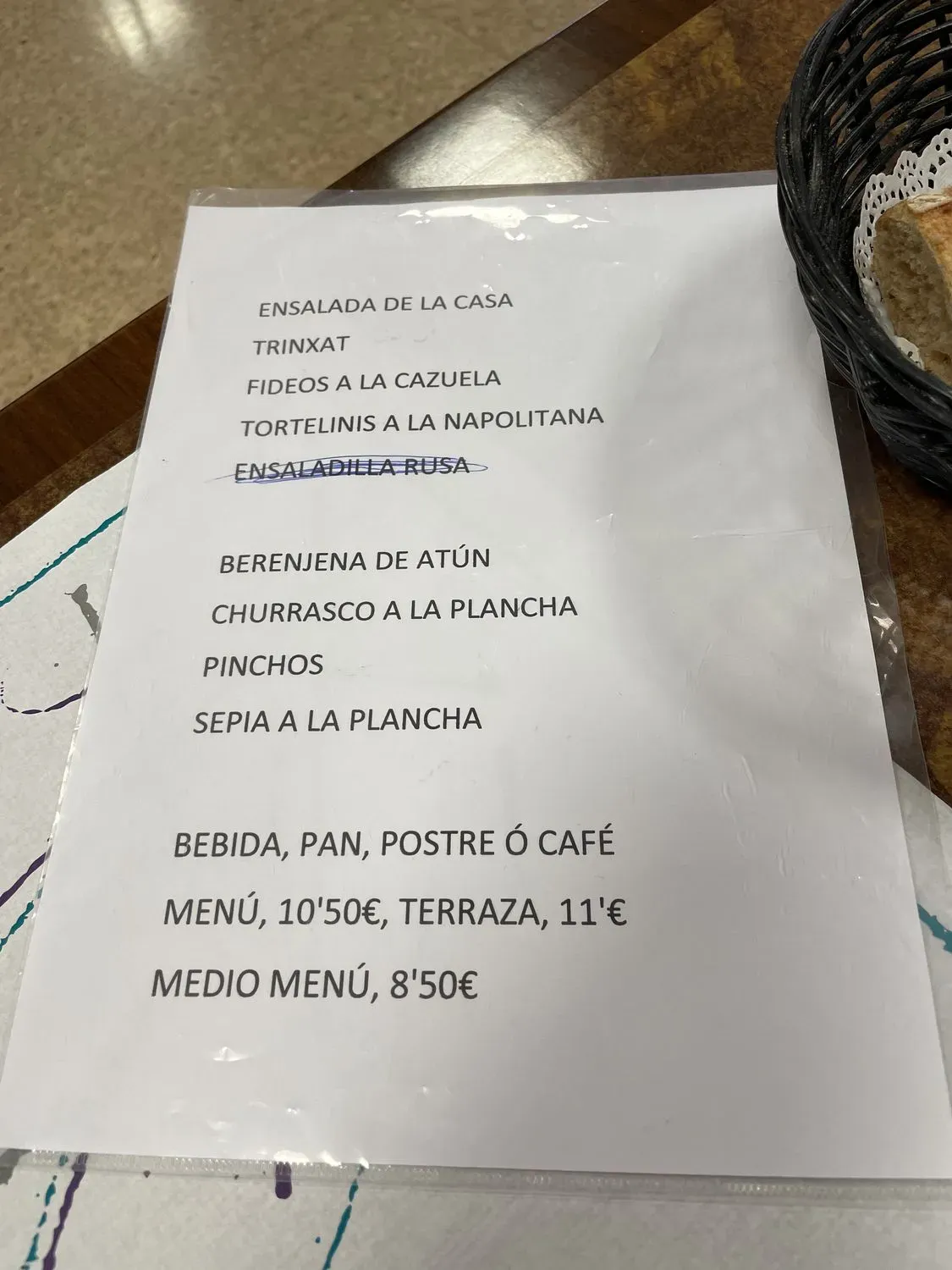 Menu 1