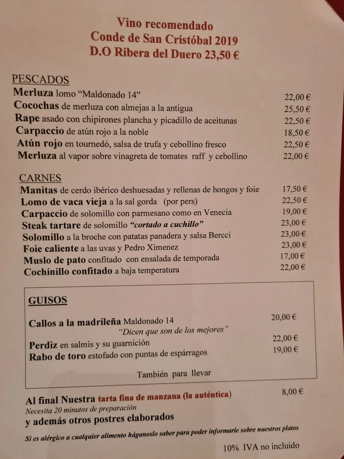 Menu 1