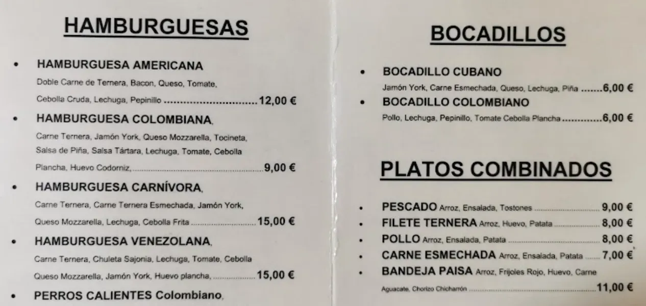 Menu 1