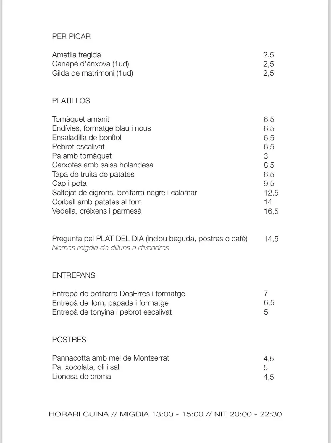 Menu 1