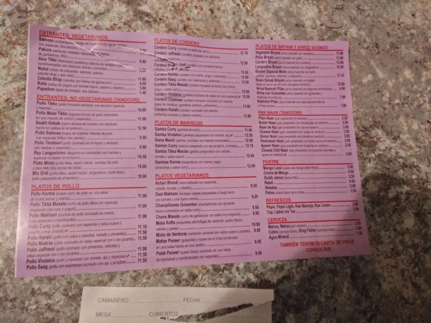 Menu 1