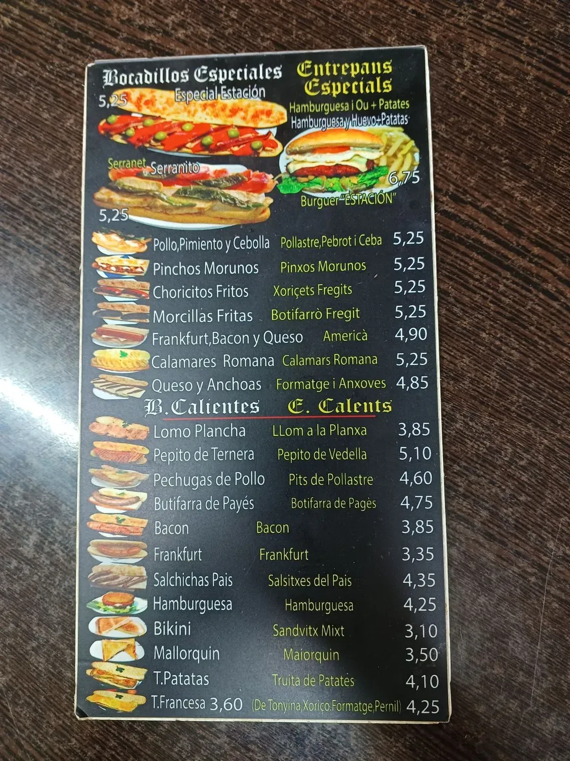 Menu 1