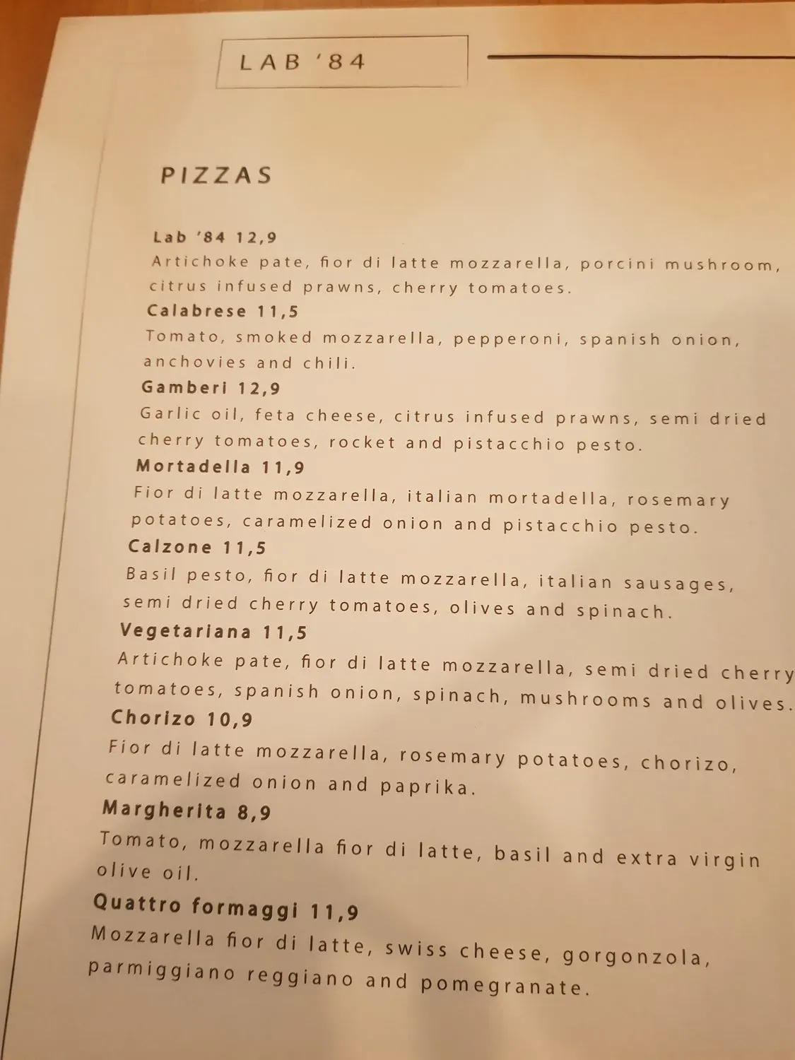 Menu 1