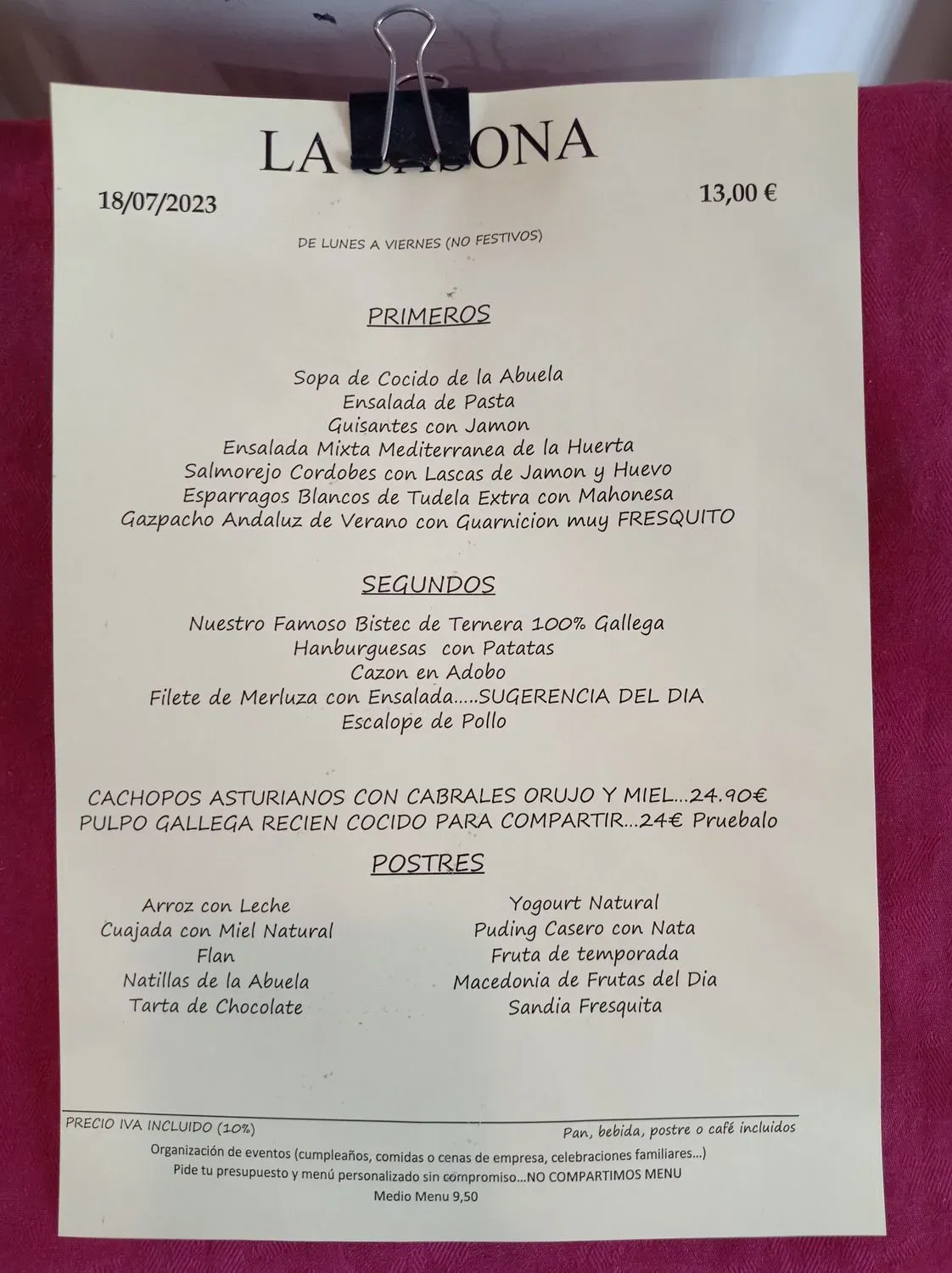 Menu 1