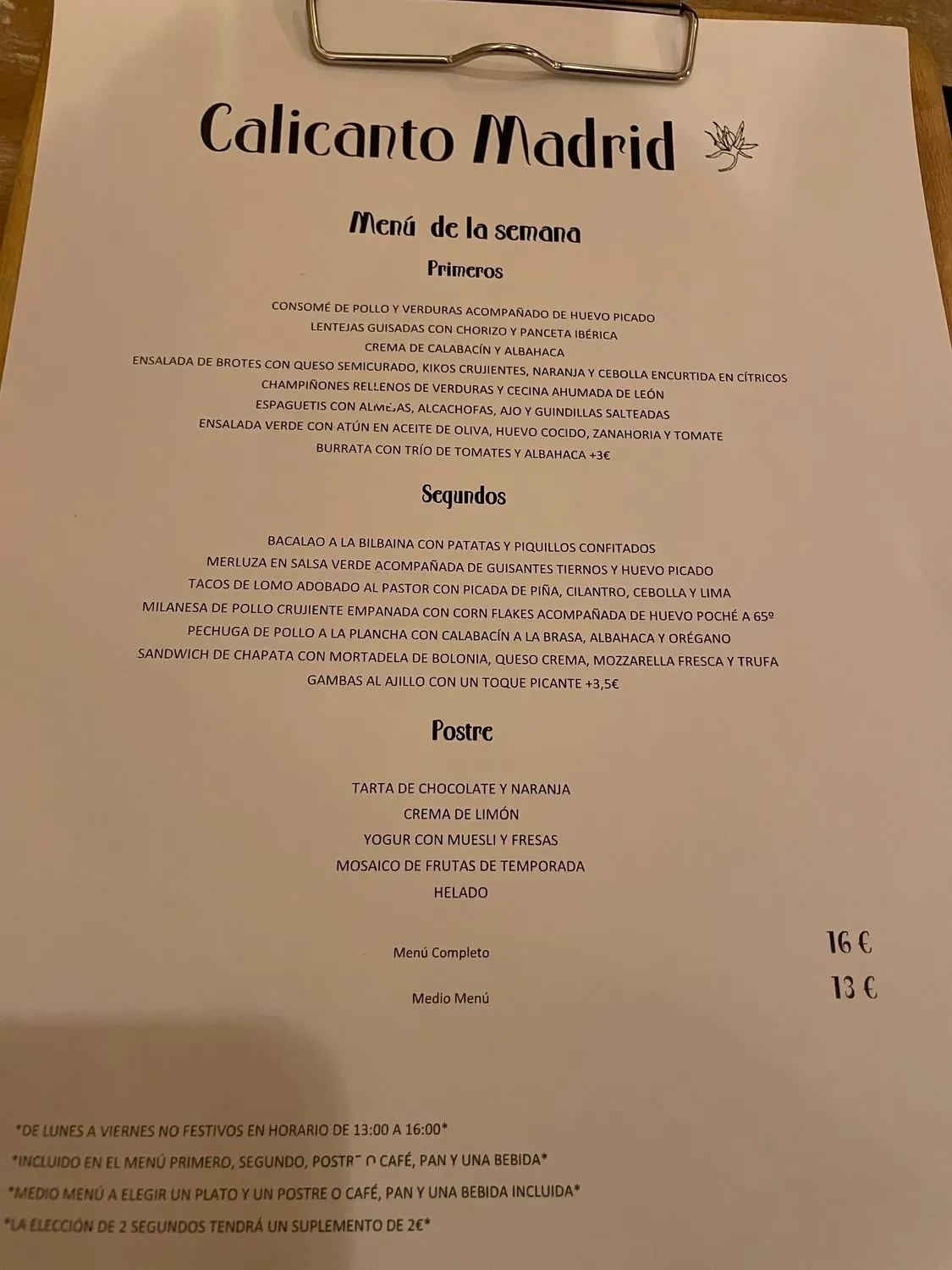 Menu 1